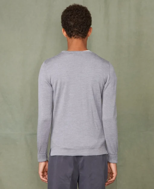 Pull col rond laine merinos italienne