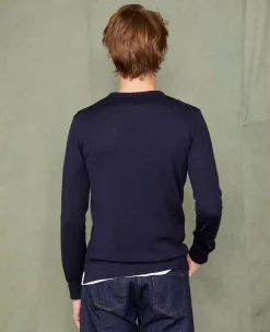 Pull col rond laine merinos italienne
