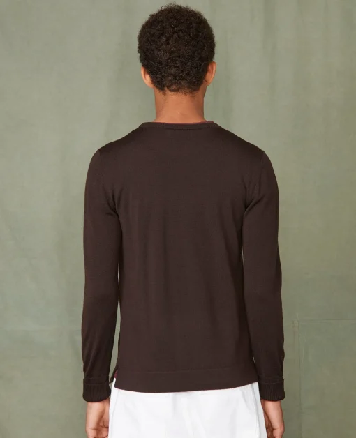 Pull col rond laine merinos italienne