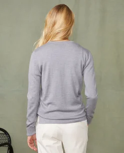 Pull col rond laine merinos italienne