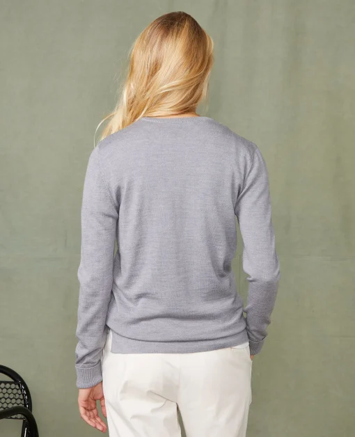 Pull col rond laine merinos italienne