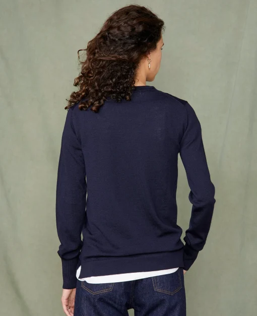 Pull col rond laine merinos italienne