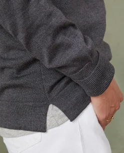 Pull col rond laine merinos italienne