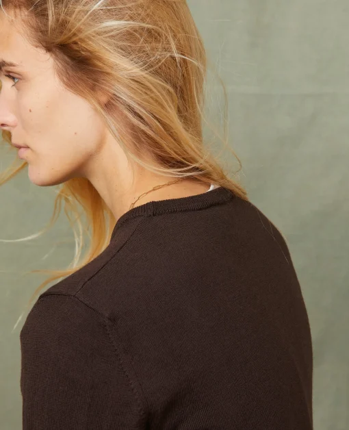 Pull col rond laine merinos italienne