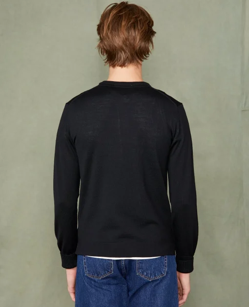 Pull col rond laine mérinos italienne