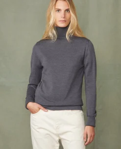 Pull col roulé laine merinos italienne
