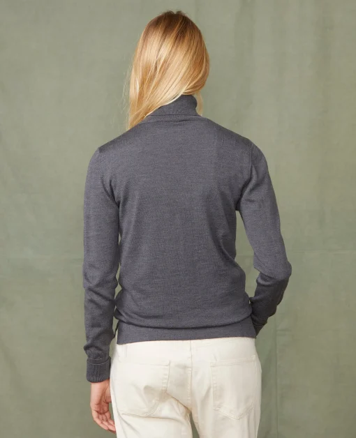 Pull col roulé laine merinos italienne
