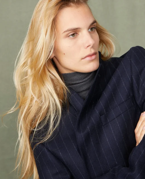 Pull col roulé laine merinos italienne