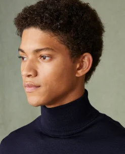 Pull col roulé laine mérinos italienne