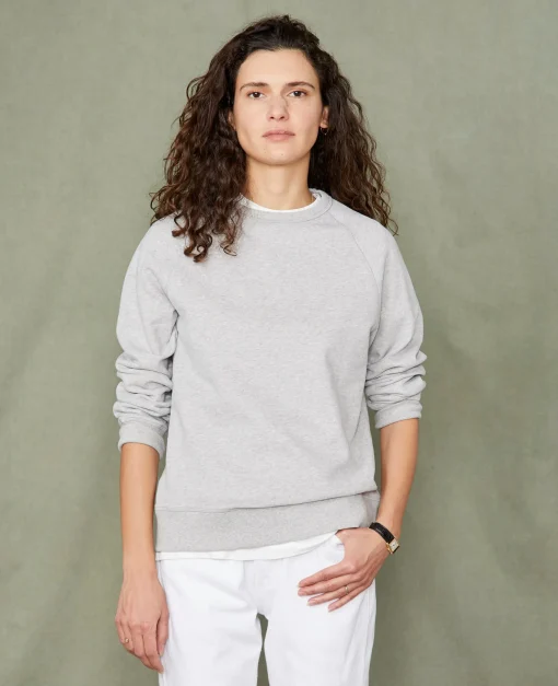 Sweatshirt col rond coton organique