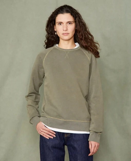 Sweatshirt col rond coton organique