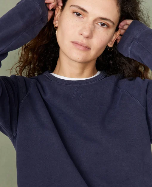 Sweatshirt col rond coton organique
