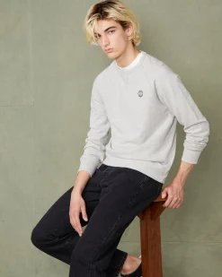 Sweatshirt col rond molleton de coton organique