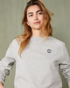 Sweatshirt col rond molleton de coton organique