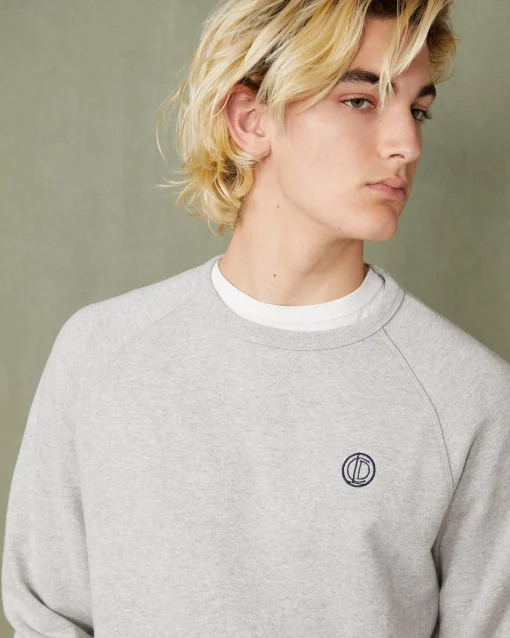 Sweatshirt col rond molleton de coton organique