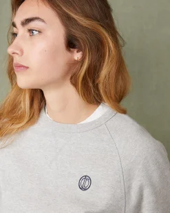 Sweatshirt col rond molleton de coton organique