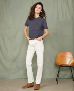 T-shirt col rond coton recyclé et organique