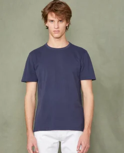 T-shirt col rond coton recyclé et organique