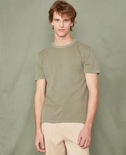T-shirt col rond coton recyclé et organique