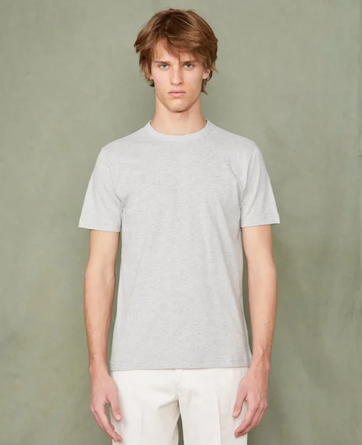 T-shirt col rond coton recyclé et organique