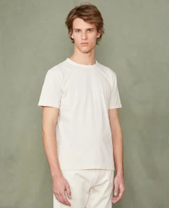 T-shirt col rond coton recyclé et organique