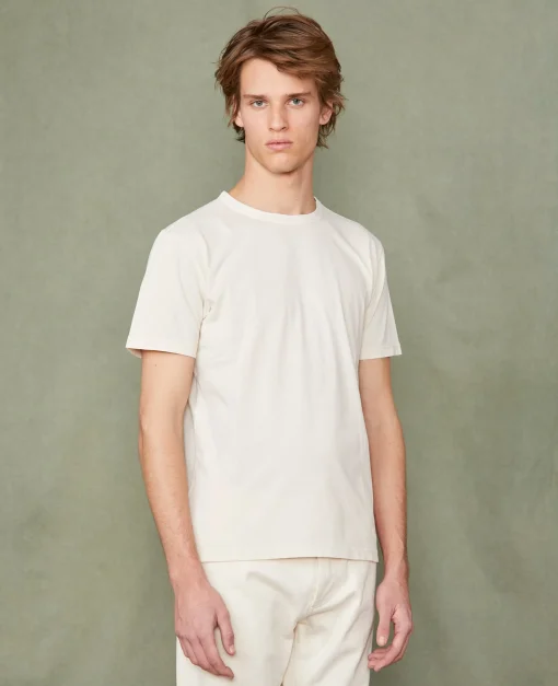 T-shirt col rond coton recyclé et organique