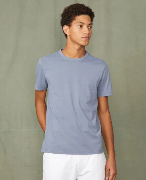 T-shirt col rond coton recyclé et organique
