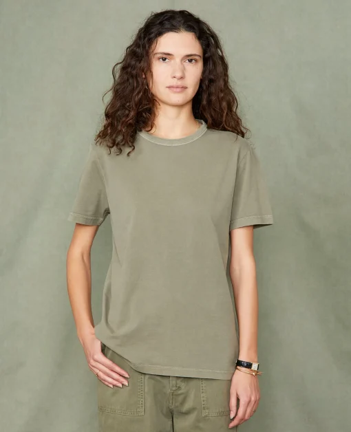 T-shirt col rond coton recyclé et organique