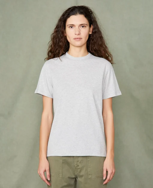 T-shirt col rond coton recyclé et organique