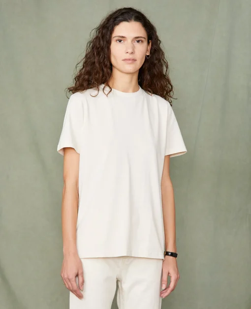 T-shirt col rond coton recyclé et organique