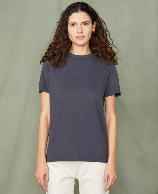 T-shirt col rond coton recyclé et organique