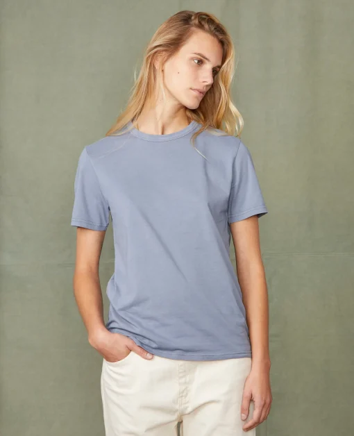 T-shirt col rond coton recyclé et organique