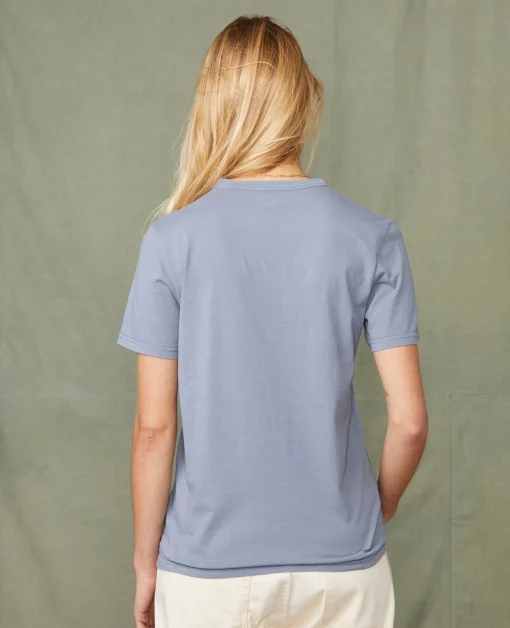 T-shirt col rond coton recyclé et organique