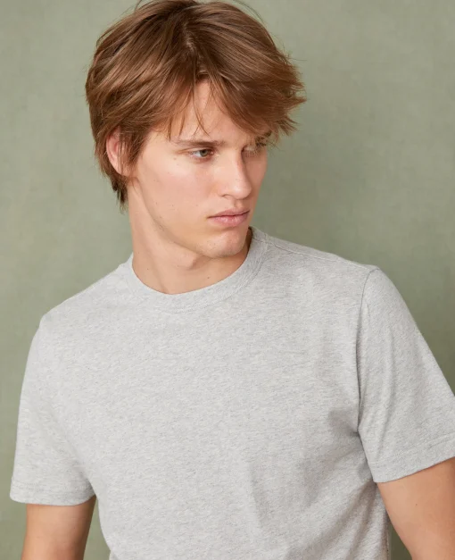 T-shirt col rond coton recyclé et organique