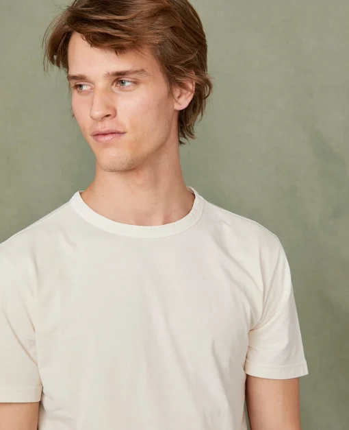 T-shirt col rond coton recyclé et organique