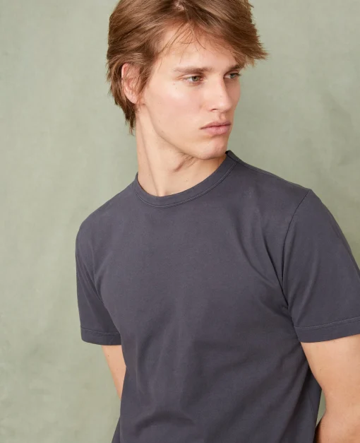 T-shirt col rond coton recyclé et organique