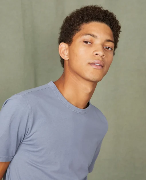 T-shirt col rond coton recyclé et organique