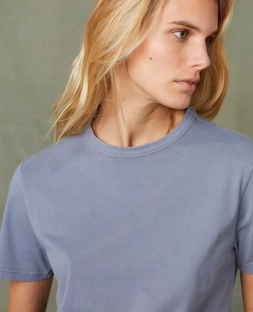 T-shirt col rond coton recyclé et organique
